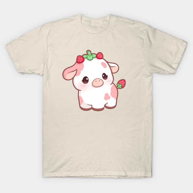 Strawberry cow T-Shirt by veraphina